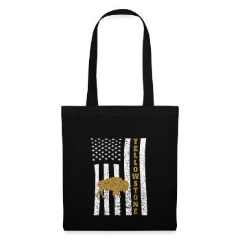 Yellowstone Buffalo American Flag - Tote Bag - black - Front