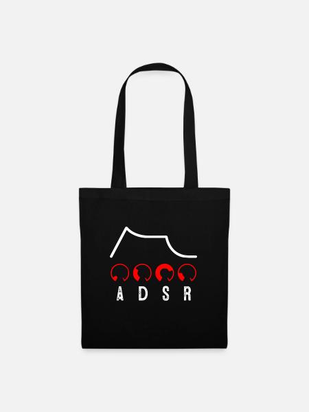 ADSR Modular Techno Festival Nerd Synthesizer - Stoffbeutel - Schwarz