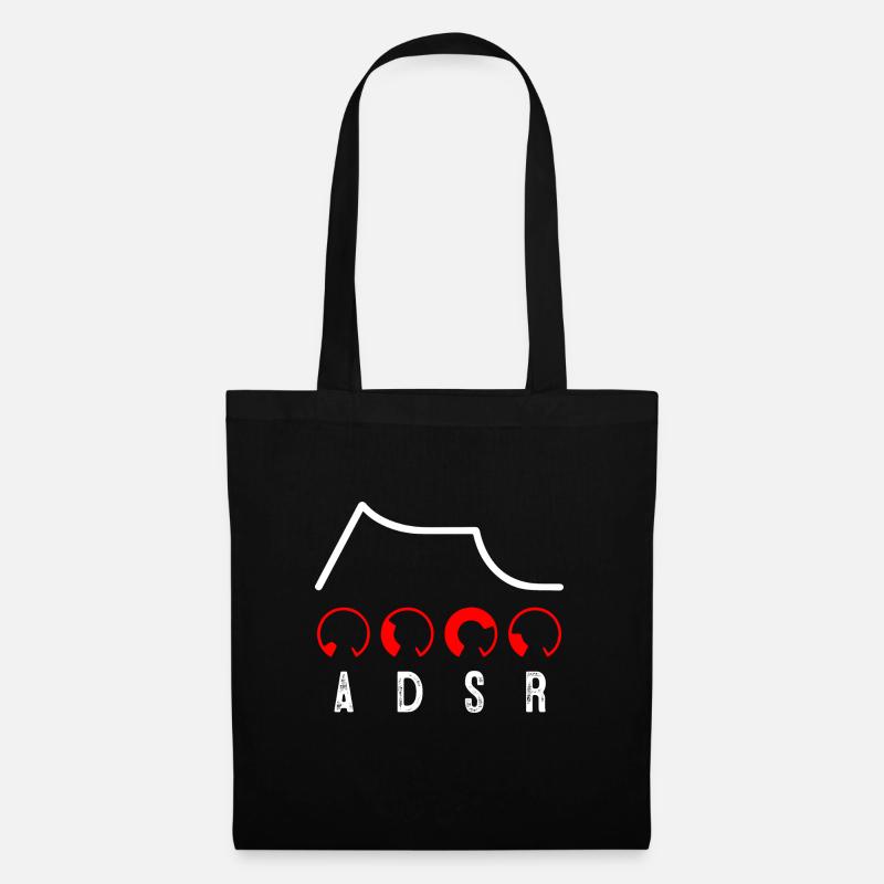 ADSR Modular Techno Festival Nerd Synthesizer - Stoffbeutel - Schwarz