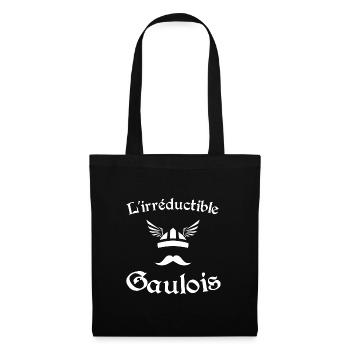 irréductible gaulois | moustache casque ailé - Sac en tissu - noir - Devant