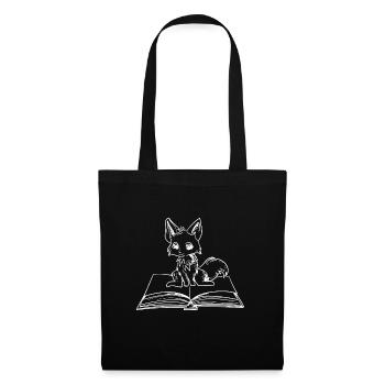 Fox and Reading Cute Forest Animal Literature - Tote Bag - black - Front