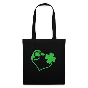 Penguin Shamrock Lucky Charm Love - Tote Bag - black - Front