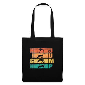 Saut en hauteur Sauteur Athlétisme - Sac en tissu - noir - Devant