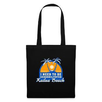J’ai besoin d’être séahabilité Kailua Beach Été - Sac en tissu - noir - Devant