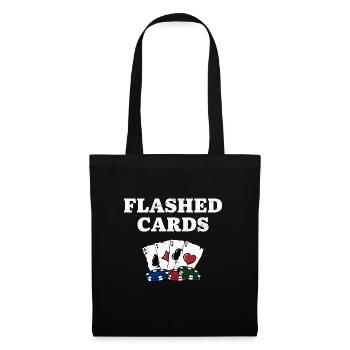 Flashed Cards Card Games Casino Card Player - Stoffbeutel - Schwarz - Vorne
