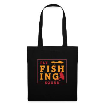 Fly Fishing Squad Team Fisherman Angler Trout - Tote Bag - black - Front