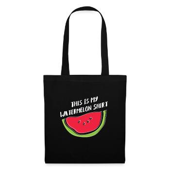 Pastèque Fruits d'été Melon tropical - Sac en tissu - noir - Devant