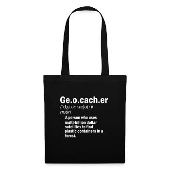 Geocaching Geocacher Cadeau - Sac en tissu - noir - Devant