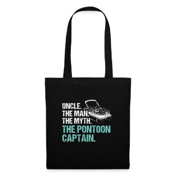 Pontoon Boat Captain Boating Lake Pontoon - Tote Bag - black - Front