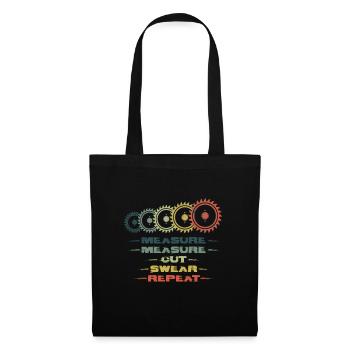 Mesure Coupe Jurer Répéter Charpentier - Sac en tissu - noir - Devant