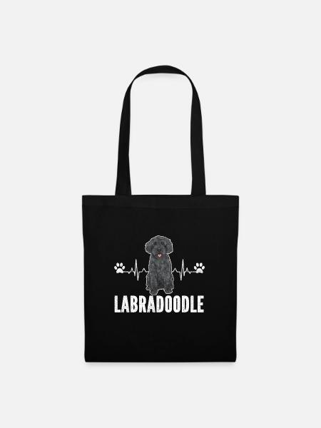 Labradoodle Hund - Stoffbeutel - Schwarz