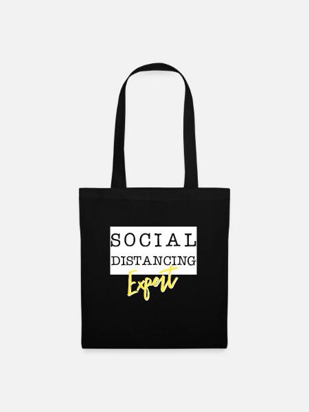 Social Distancing Expert - Stoffbeutel - Schwarz