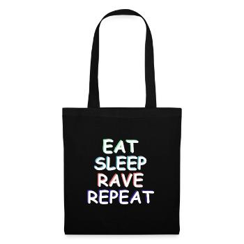 Eating, Sleeping, Rave, Repetition | Festival - Tote Bag - black - Front