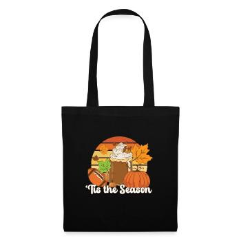 Tis The Season Happy Thanksgiving Pumpkin Spice - Stoffbeutel - Schwarz - Vorne