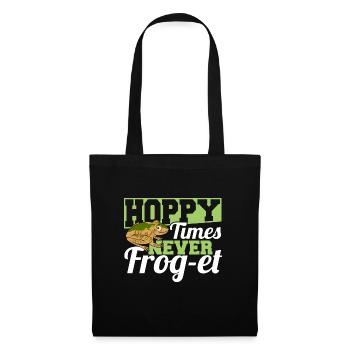 Hoppy Times Never Frog et Funny Herpetologist Toad - Tote Bag - black - Front