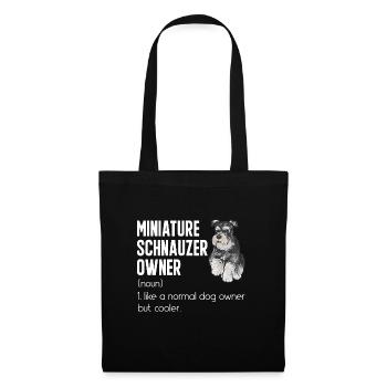 Schnauzer nain Chien Schnauzer - Sac en tissu - noir - Devant