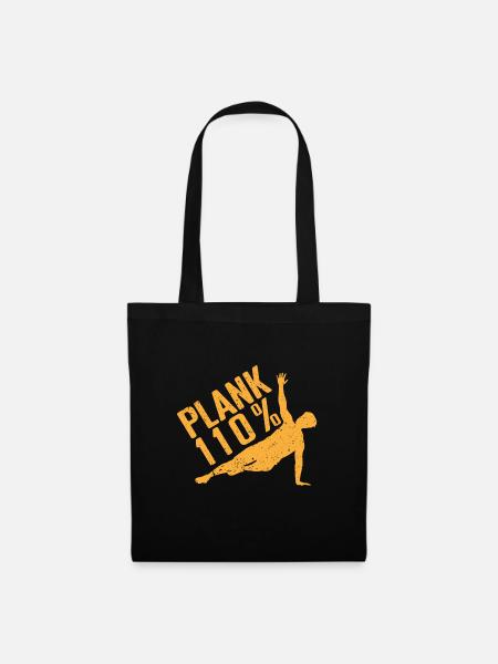 Fitness Fanatics Plank 110% Calisthenics Gym - Tote Bag - black