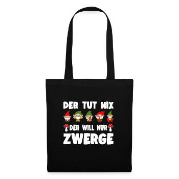 Il ne fait rien, il ne veut que des nains - Sac en tissu - noir - Devant