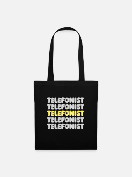 Arbeit Telefonist - Stoffbeutel - Schwarz
