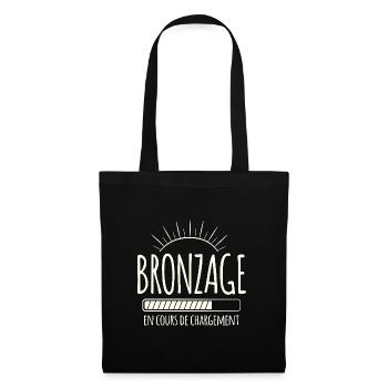 Tan Loading, Été, Vacances, Français - Sac en tissu - noir - Devant