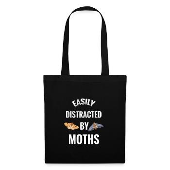 Distracted by moths moth lovers insect love - Tote Bag - black - Front