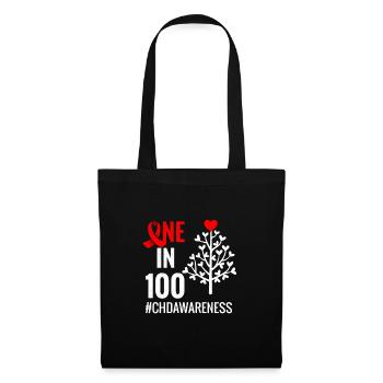 CHD Awareness Shirt | CHD Congenital heart defect - Tote Bag - black - Front