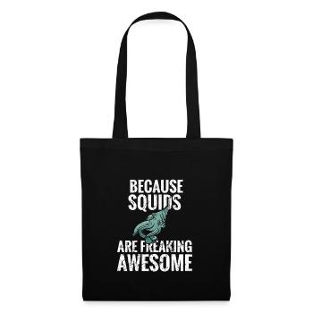 Calamar cadeau Amant calamari - Sac en tissu - noir - Devant