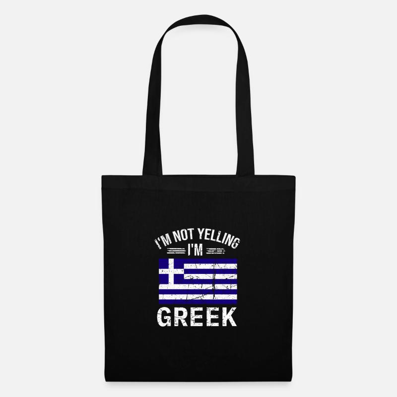 Cadeaux Pour Grecs Hellas Grèce Grec - Sac en tissu - noir