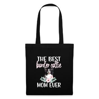 Border Collie Mama Border Collie propriétaire de chien - Sac en tissu - noir - Devant
