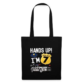Police 7th birthday gift 7 years policeman - Tote Bag - black - Front