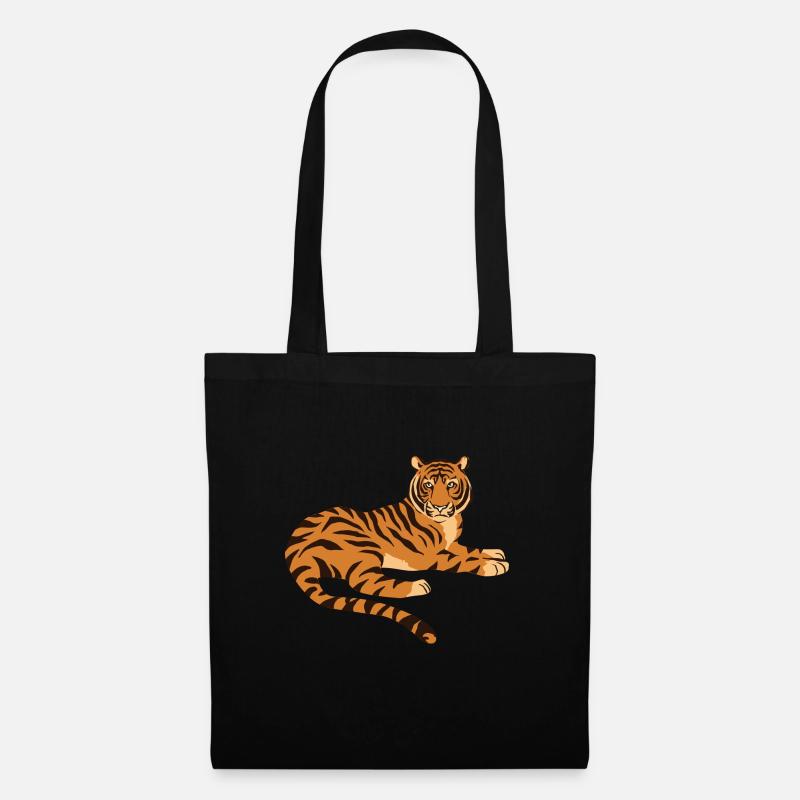 tiger - Stoffbeutel - Schwarz