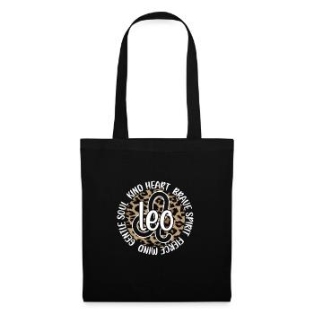 Lion Signe du Zodiaque Horoscope Signe du Zodiaque Lion - Sac en tissu - noir - Devant