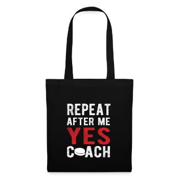 Entraîneur de hockey sur glace Entraîneur de hockey sur glace Équipe de hockey sur glace - Sac en tissu - noir - Devant