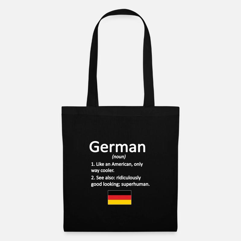 Deutscher Deutschland Flagge Deutsche Wurzeln - Stoffbeutel - Schwarz