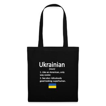 Ukrainiens Ukraine Drapeau Racines ukrainiennes - Sac en tissu - noir - Devant