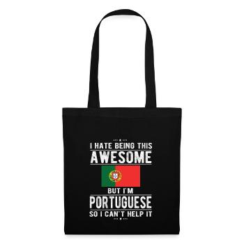 Portugais Portugal Drapeau Origine portugaise - Sac en tissu - noir - Devant