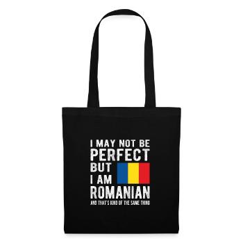 Fier drapeau roumain roumain d'origine roumaine - Sac en tissu - noir - Devant