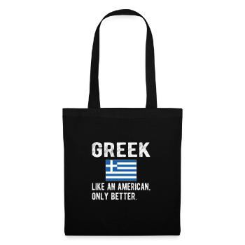 Greek Greece Flag Greek origin - Tote Bag - black - Front