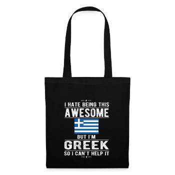 Greek Greece Flag Greek origin - Tote Bag - black - Front