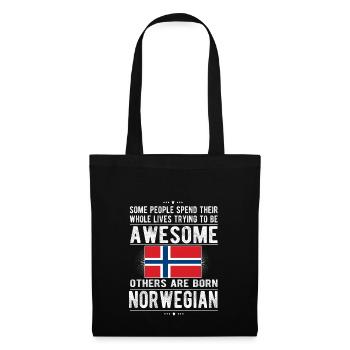 Norwegian Norway Flag Norwegian origin - Tote Bag - black - Front