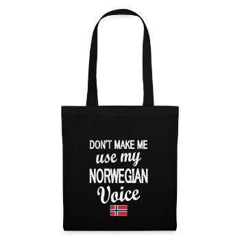 Norwegian Norway flag Norwegian roots - Tote Bag - black - Front