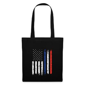 Moitié Français Moitié Américain USA France - Sac en tissu - noir - Devant