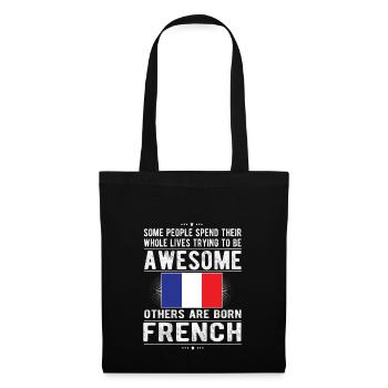 Français France Drapeau Français origine - Sac en tissu - noir - Devant