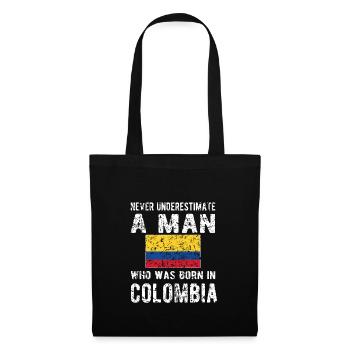 Colombie Colombie Drapeau colombien - Sac en tissu - noir - Devant