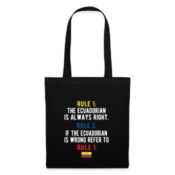Équateur Équateur Racines équatoriennes - Sac en tissu - noir - Devant