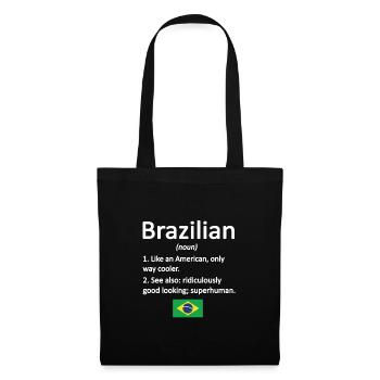 Brasilianer Brasilien Brasilianische Wurzeln - Stoffbeutel - Schwarz - Vorne