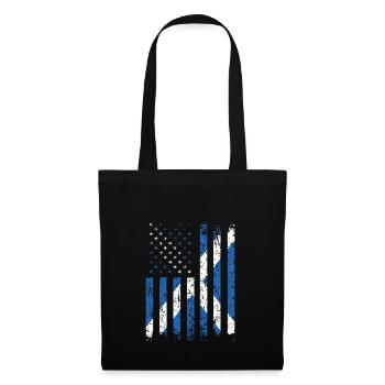 Half Scots Half American USA Scotland Flag - Tote Bag - black - Front