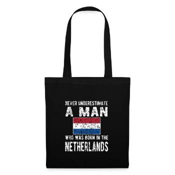 Pays-Bas néerlandais Drapeau néerlandais - Sac en tissu - noir - Devant