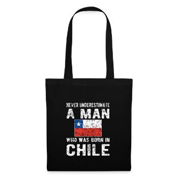 Stolzer Chilene Chile Herkunft Chilenische Flagge - Stoffbeutel - Schwarz - Vorne