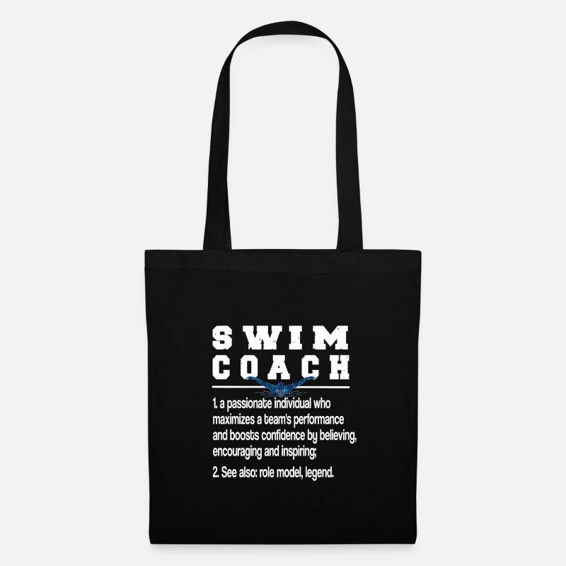 Schwimmtrainer Trainer Von Schwimmer Schwimmcoach - Stoffbeutel - Schwarz